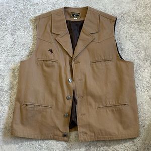 Wyoming Traders Men’s Tan Canvas Vest Size Large